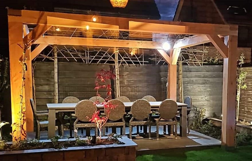 Mooie overkapping hout